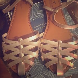 American eagle closed toe flat sandals!